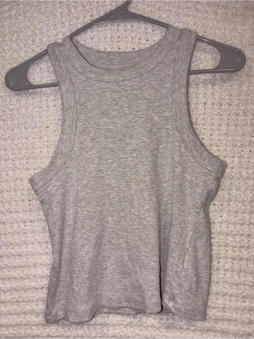 Old Navy Gray Ribbed Racerback Tank Top